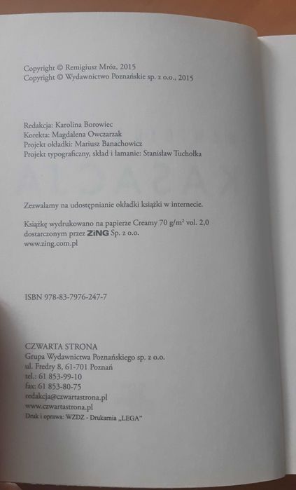 Książka Remigiusz Mróz "Kasacja". Joanna Chyłka tom 1