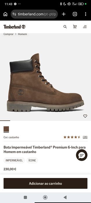 Botas Timberland marrons à venda, usadas como novas, tamanho 42/5.