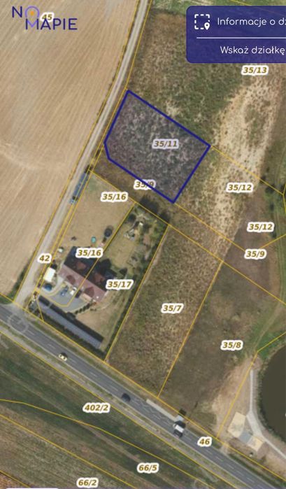 Działka o pow. 1420 m2