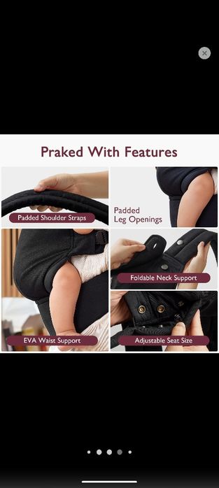 Porta-bebés Momcozy: ergonómica, confortável e leve para bebés dos 3 meses aos 24 meses, fácil de colocar, apoio lombar, mãos livres