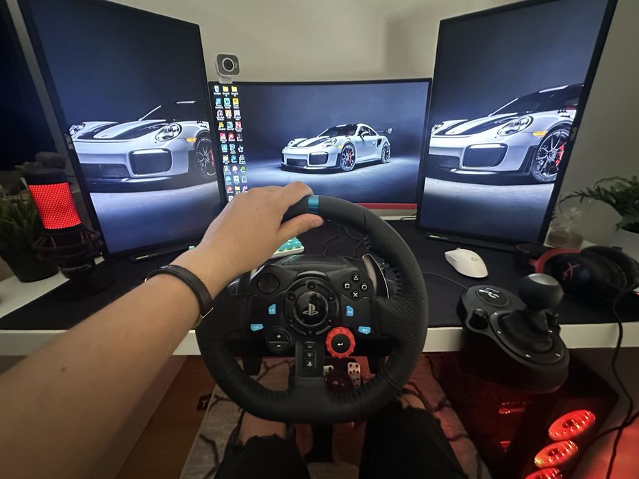 Volante logitech G G29 com tudo manete de velocidade  mais pedal