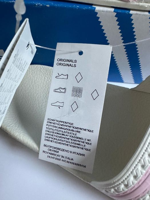 Nowe klapki damskie ADIDAS ADILETTE W białe różowe 37