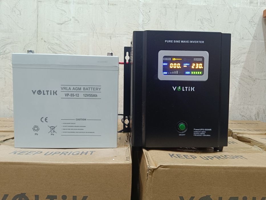 Комплект бесперебойного питания для котла Volt Polska 500wr + АКБ 55A