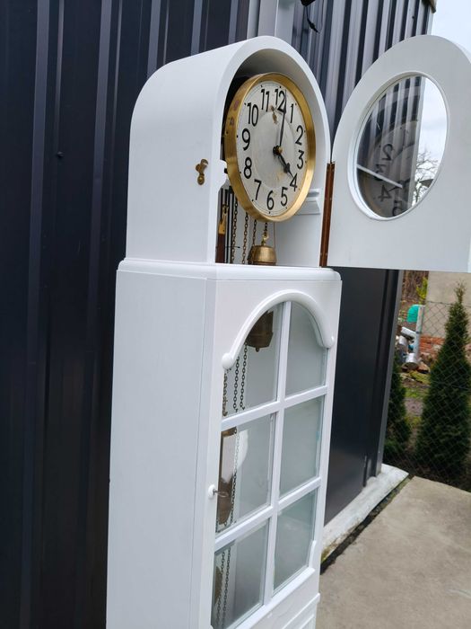 Zegar ludwik stojący biały po renowacji