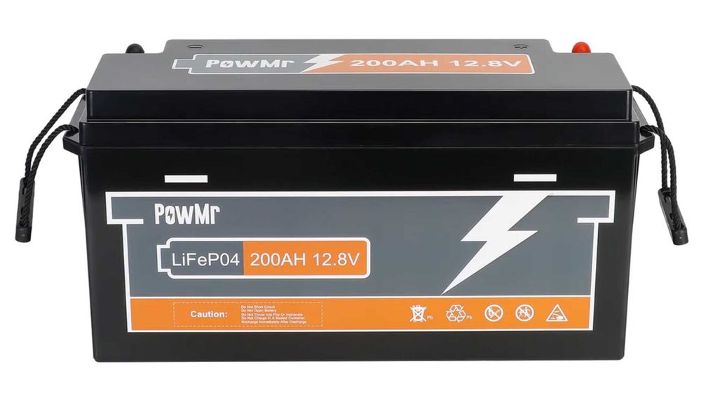 Акумулятор POWMR LiFePO4 12.8V 200Ah літій-залізо-фосфатний (2560Wh)