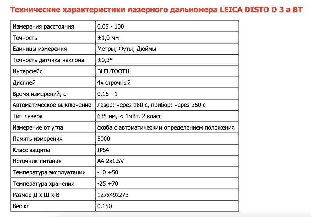 Дальномер Leica Disto D3 BT