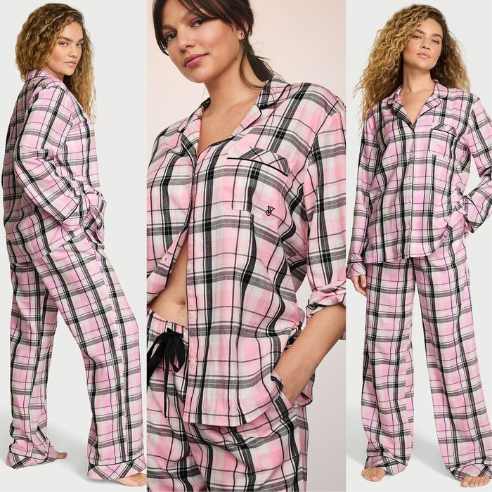 Фланелеві піжами Victoria's Secret. XS S M L