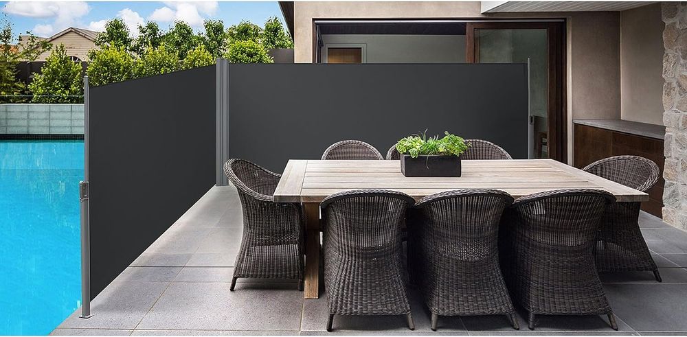SONGMICS  200 x 600 cm, Nowa zwijana roleta bocz