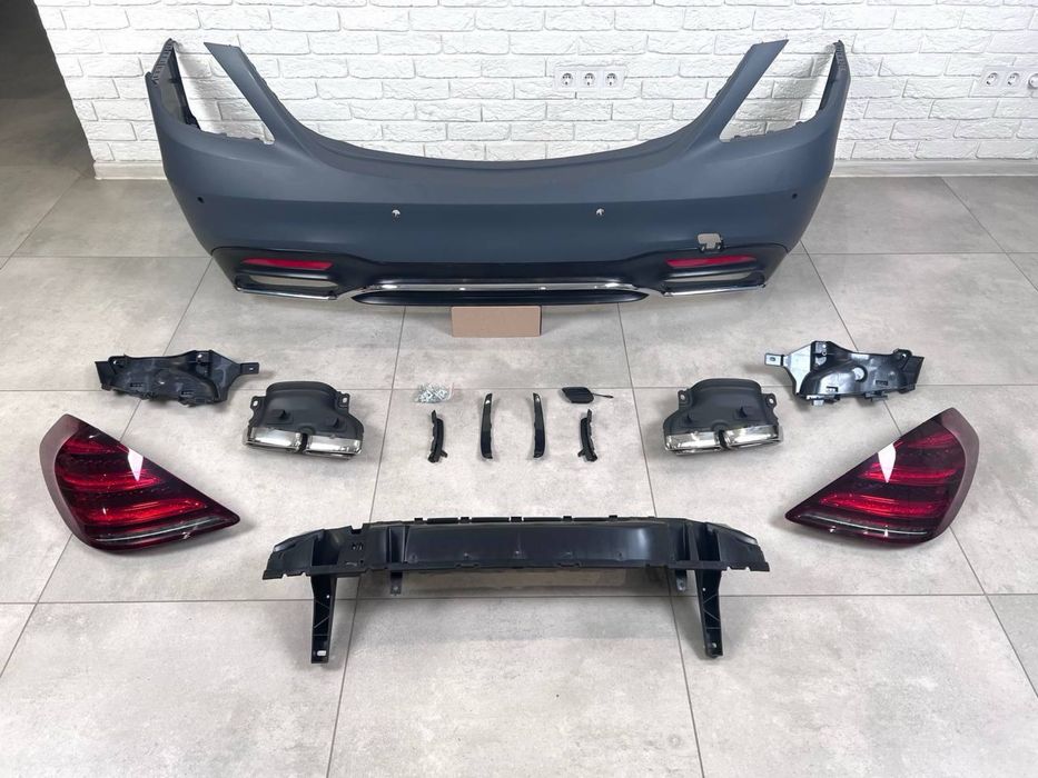 Рестайлинг обвес AMG S63 Mercedes W222 фары бампера пороги