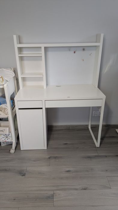 IKEA MICKE Biurko z nadstawką biały 105x50 cm
