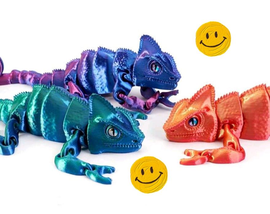 Jaszczurka gekon 3D ruchoma figurka Duża piniata