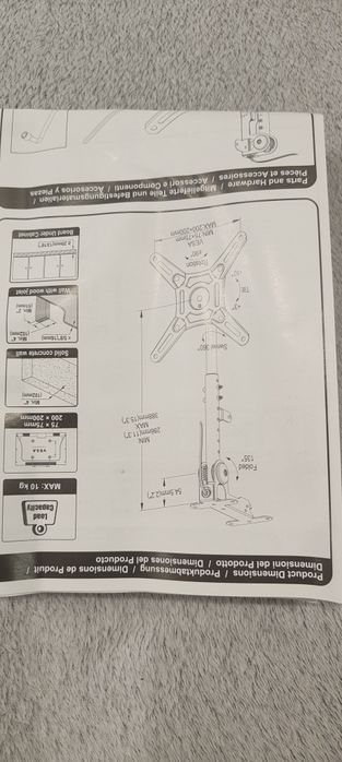 Варіанти.Потужний усилений подвійний кронштейн для монітора BONTEK.