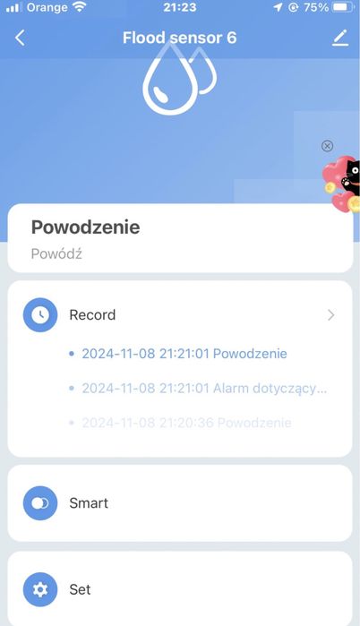 Czujnik wody informujący o zalanie przez WiFi.