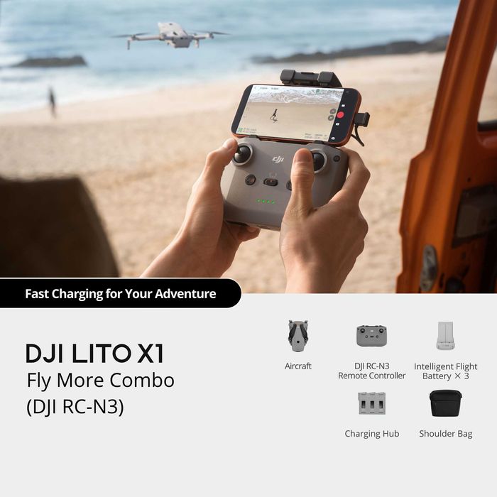 DJI Lito X1 Fly More Combo | RC-N3 | 4K 60fps | SELADO | 3 ANOS DE GARANTIA