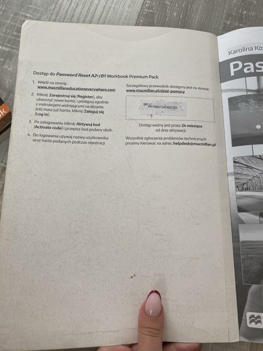 zestaw password reset A2+/B1