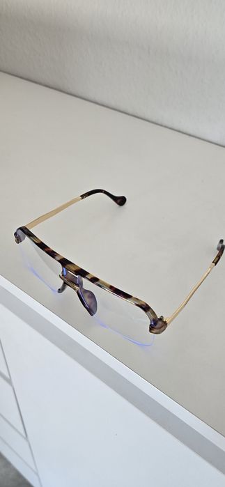 Ekstrawaganckie okulary zerówki  panterkowe