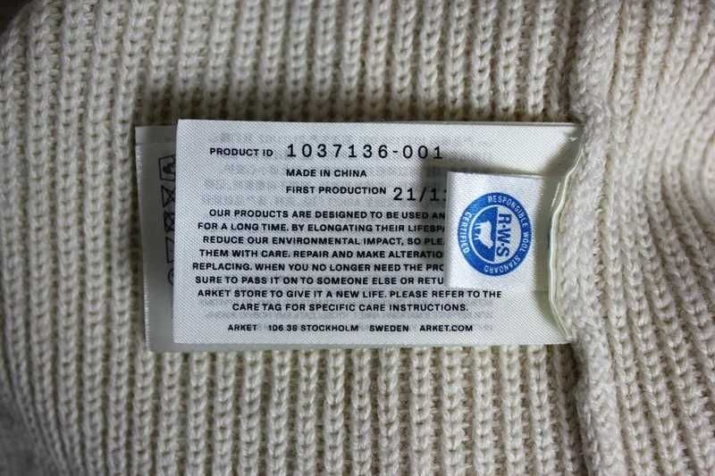 Wełniany sweter Arket 38 M oversize