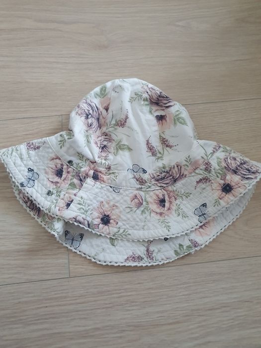 Kapelusz Newbie 52 54 kwiaty biały lato