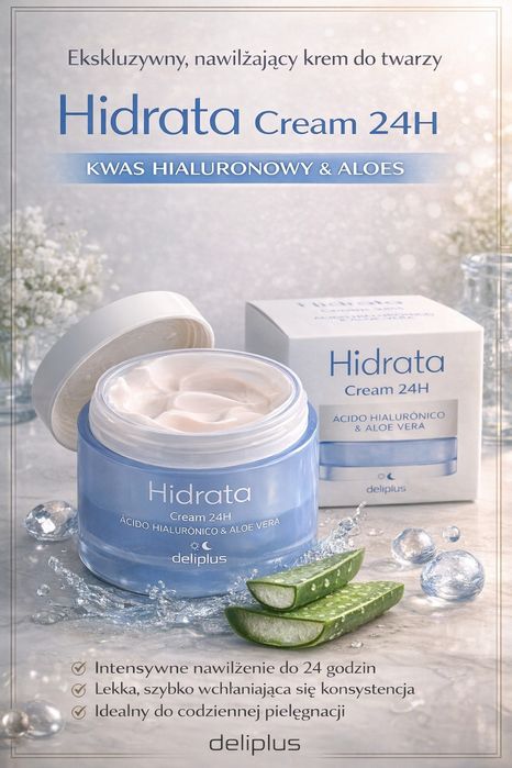 HIDRATA CREAM 24H
Nawilżający krem do twarzy z kwasem