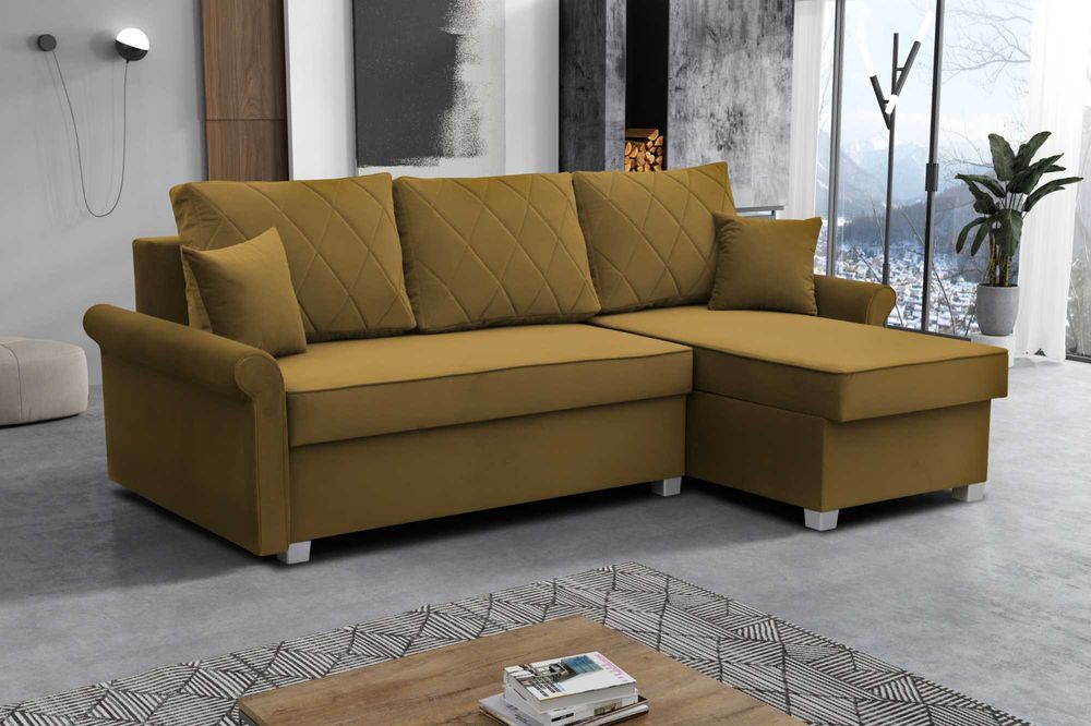 Narożnik tapicerowany CLEO z funkcją spania - 2 pojemniki