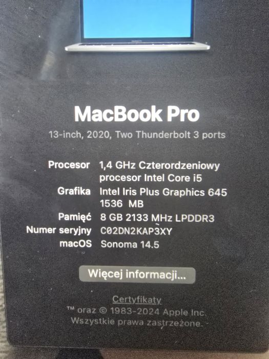 Macbook pro 2020 8gb