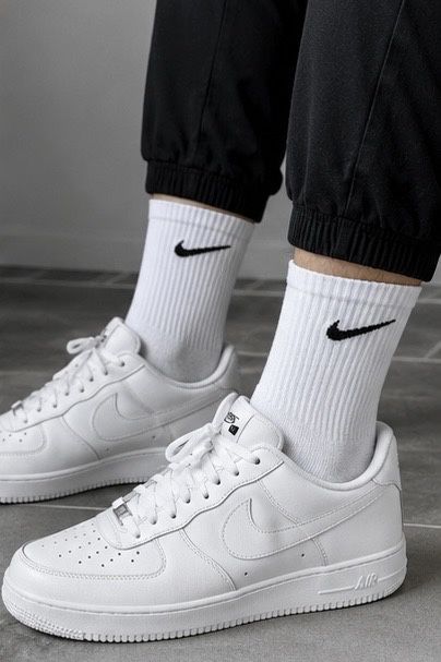 Skarpety Nike (5 par) Długie Białe r.41-45
