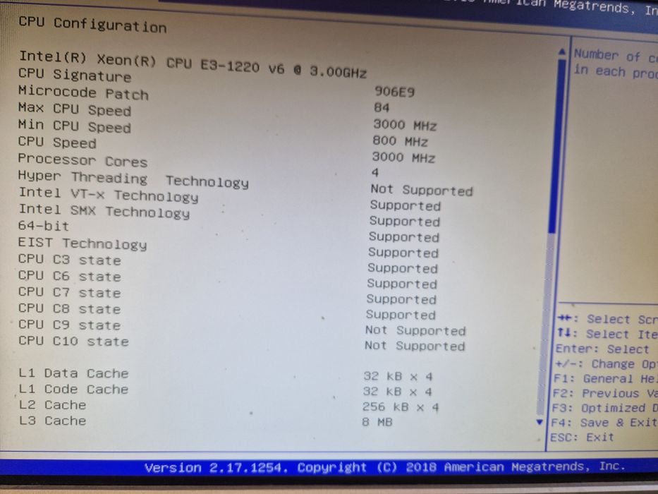 Intel xeon e3 1220 v6 +SuperMicro X11SSH-F