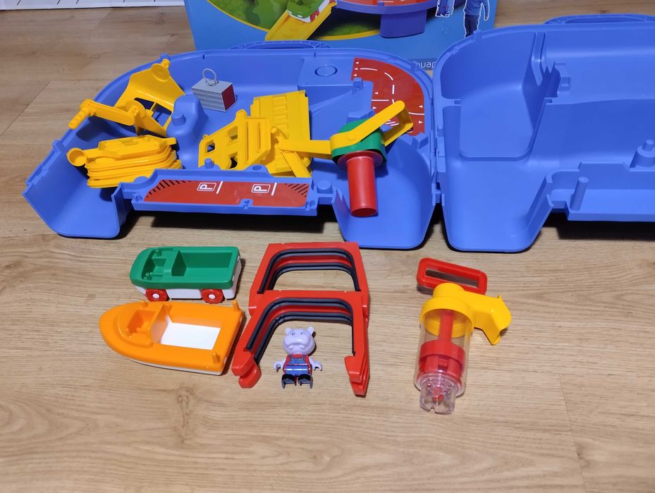 AquaPlay Tor wodny Port Zestaw Dźwig Łódka Port Basen z walizką