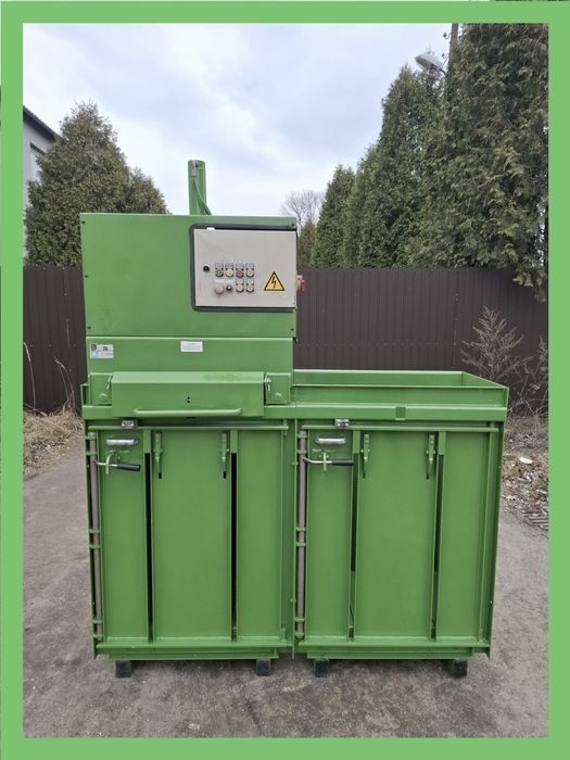 Belownica prasa dwukomorowa do folii kartonu makulatury kartonu śmieci