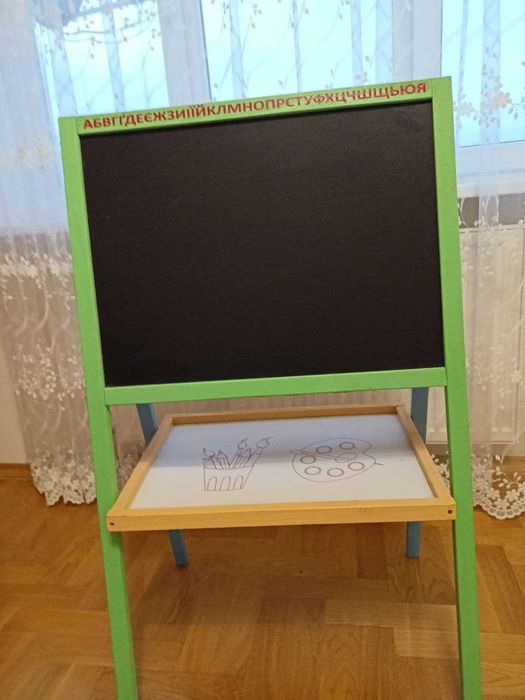 мольберт дошка для малювання, магнітна дошка з поличкою