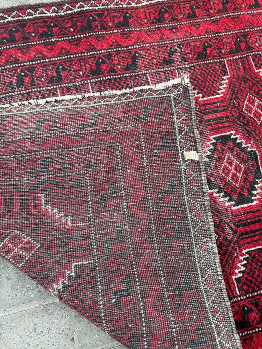 Dywan perski Beluch turkmeński ręcznie tkany 190x90 wełna vintage