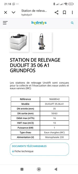 Depósito recolha de aguas com 2 bombas Grundfos