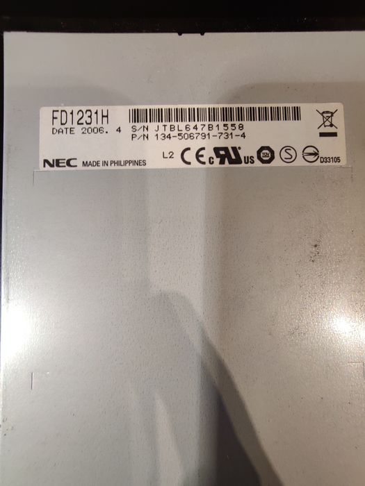 Floppy drive - leitor disquetes NEC preto