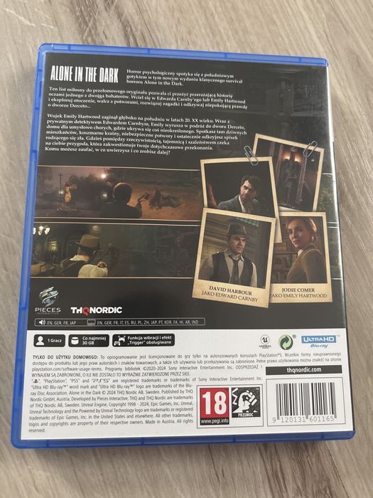 Gra Alone in The Dark ps5 PL