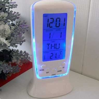 Stacja pogody budzik zegar elektroniczny termometr data led