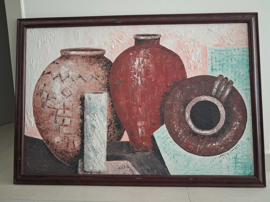 pintura em acrilico com moldura