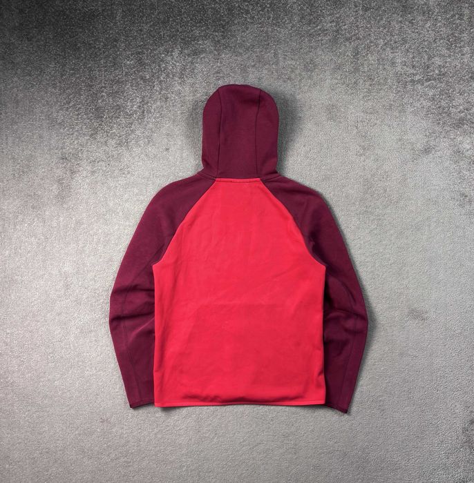 Bluza Nike S Czerwona Tech Fleece Rozpinana Swoosh Drill Kaptur