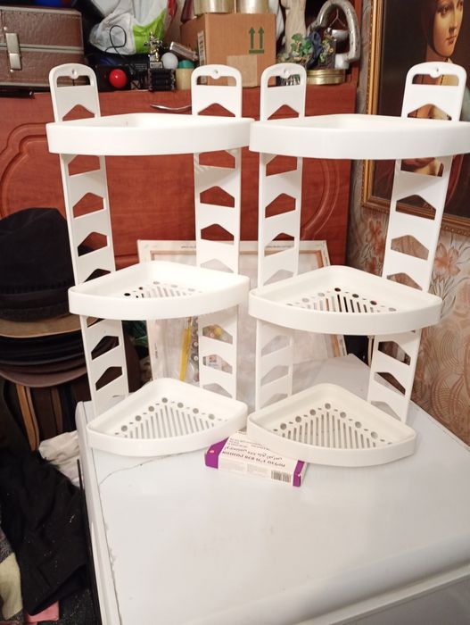 Угловая полка Волга 2 шт для ванной