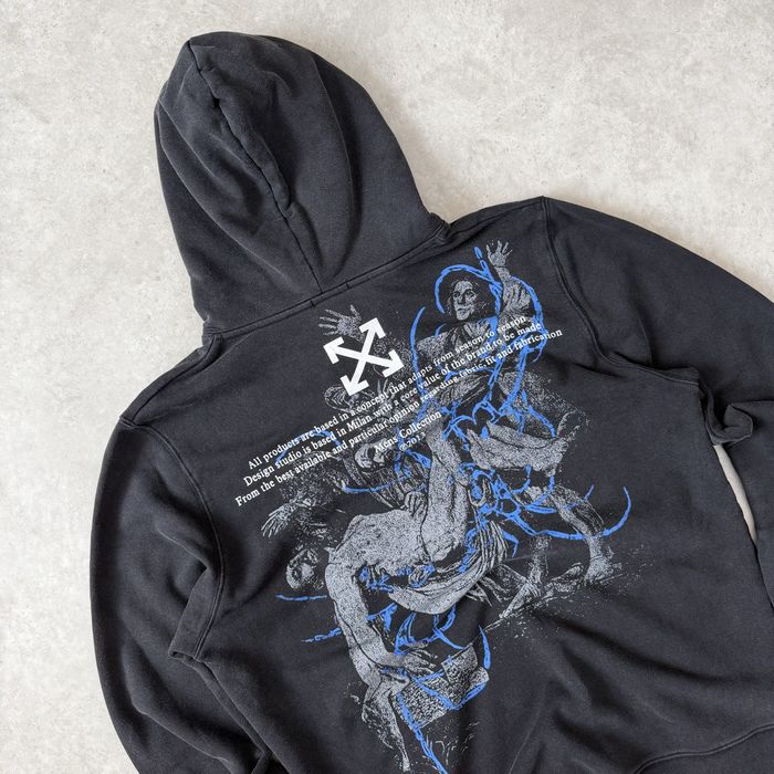 Худі кофта чоловіча Off White Faded Painting