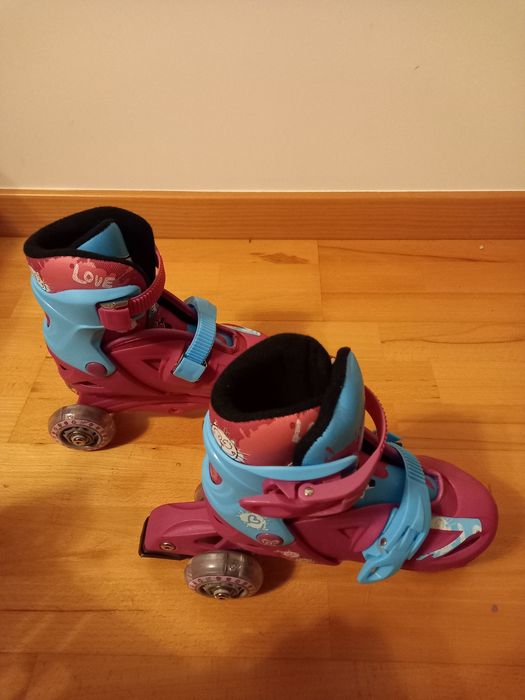 Patins menina T26-30 + equipamento segurança