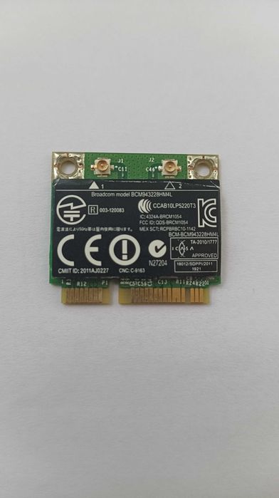 Broadcom BCM943228HM4L (miniPCI-E) дводіапазонний адаптер до ноутбука (Wi-Fi 4)
