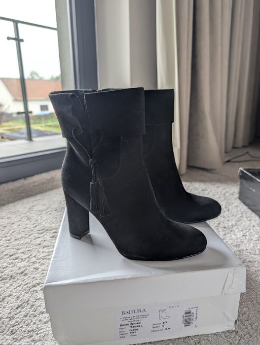Nowe Botki Badura 40 skórzane