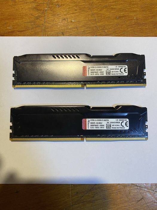 Memorias RAM DDR4 16GB (8GBx2) Kingston HyperX Fury 2400Mhz