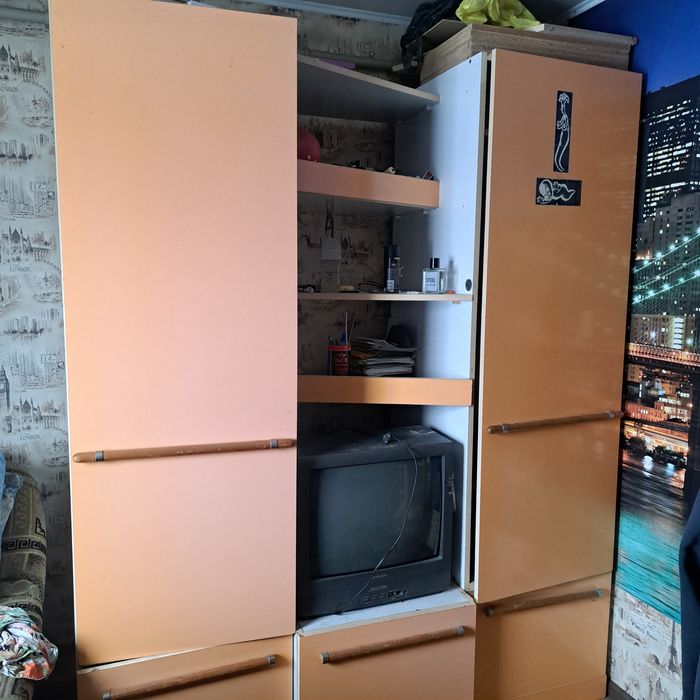 Кровать 2 х ярусная с мебелью