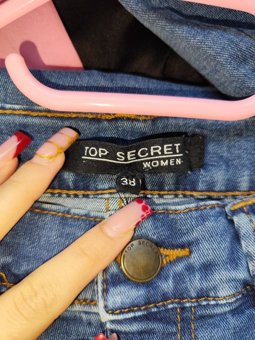 Spodnie skinny jeansowe damskie 38