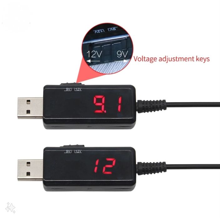 Кабель переходник USB DC роутер 9 12 v