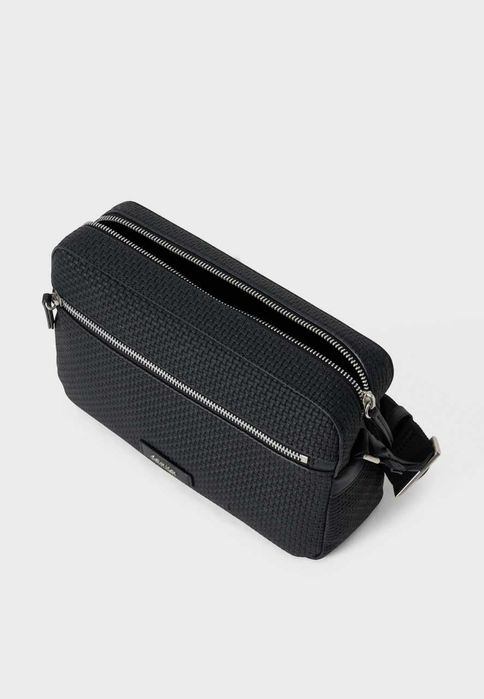 100% ОРИГІНАЛ Calvin Klein embossed crossbody ZIP NEW сумка чорна кросбоді чоловіча через плече
