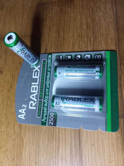 Батарейка акумулятор AA 600mah 1,2в Ni-Mh пальчиковий 14500 ААА