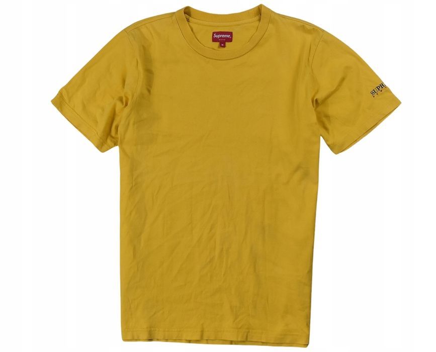 Supreme Logowana Żółta Koszulka Premium / M