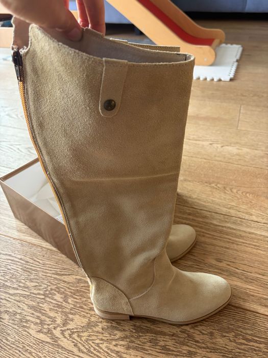 Kozaki zamszowe Via Roma 36/37 nowe